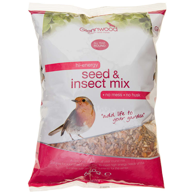 Glennwood Seed & Insect Mix 650g | Bird Seed Feeding