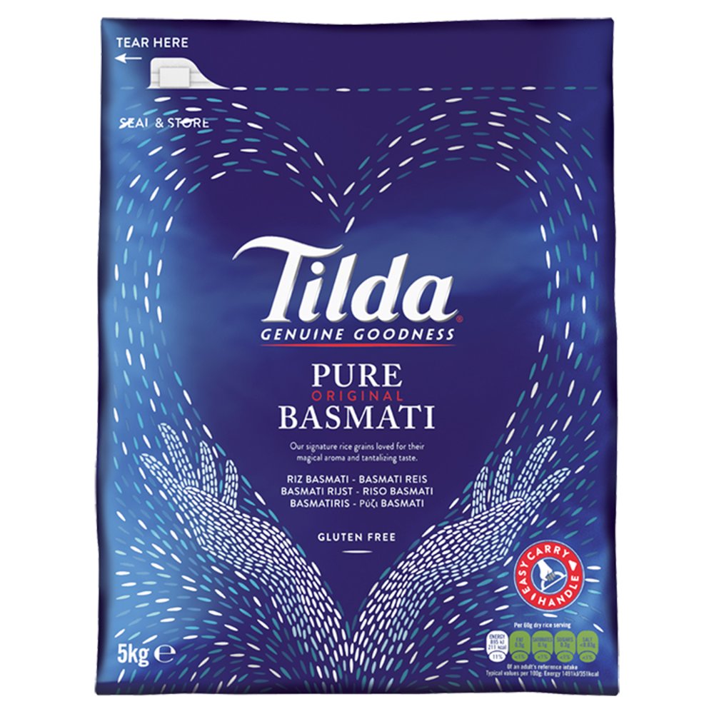 Tilda Pure Basmati Rice 5kg Perfect For All Rice Dishes!