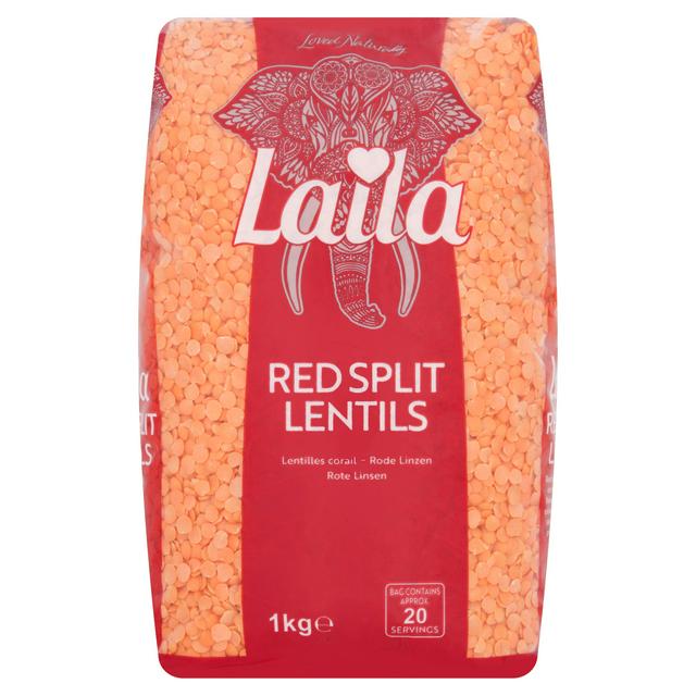 Laila Red Split Lentils 1KG