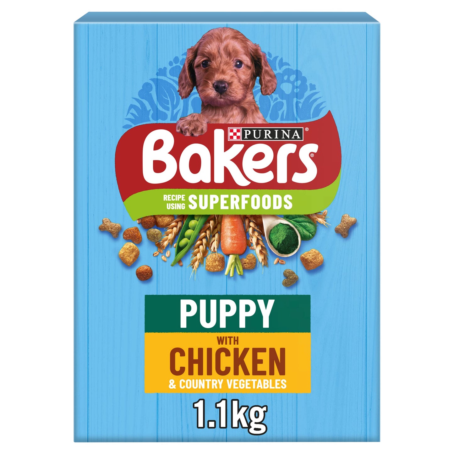 Bakers Superfoods Puppy Dog Dry Food Chicken & Country Vegetables 1.1kg