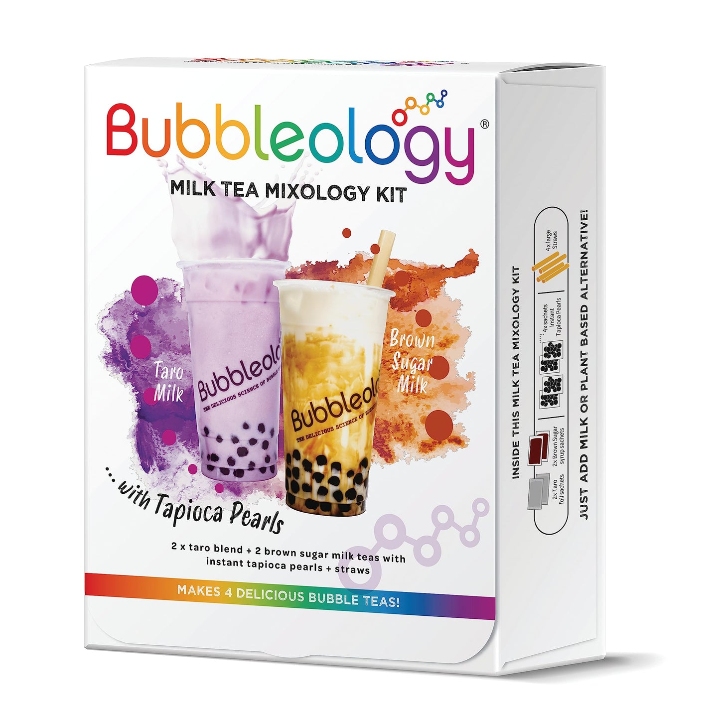 Bubbleology Tea with Popping Boba 405g | Variety Choices x 4 Drinks Kit
