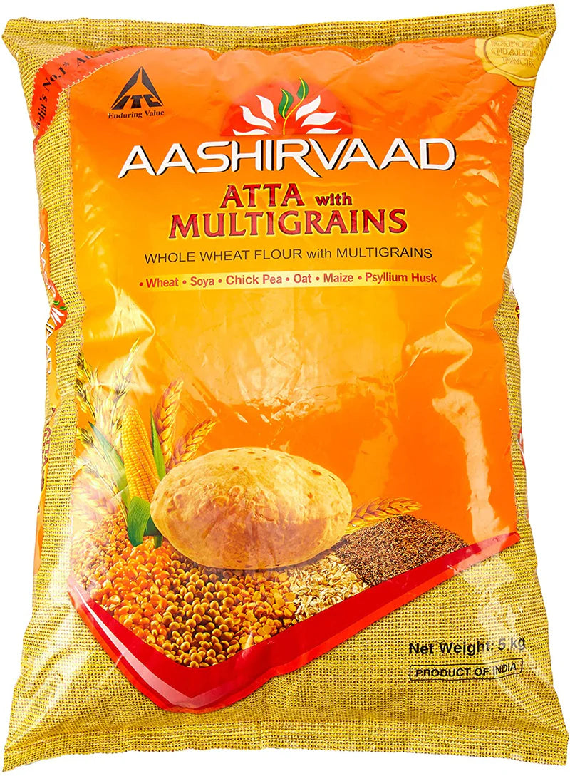 Aashirvaad Multigrain Atta 10KG Whole Wheat Flour Fiber Chakki