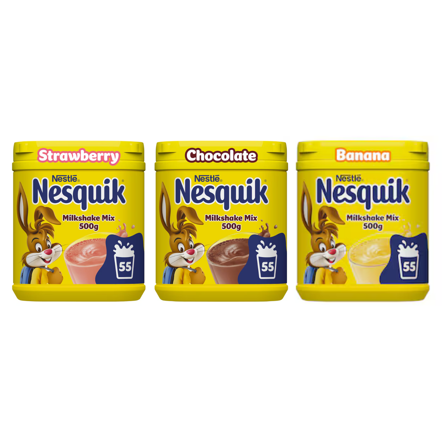 Nesquik Milkshake x 500g | Mix Variety | Strawberry Chocolate Banana
