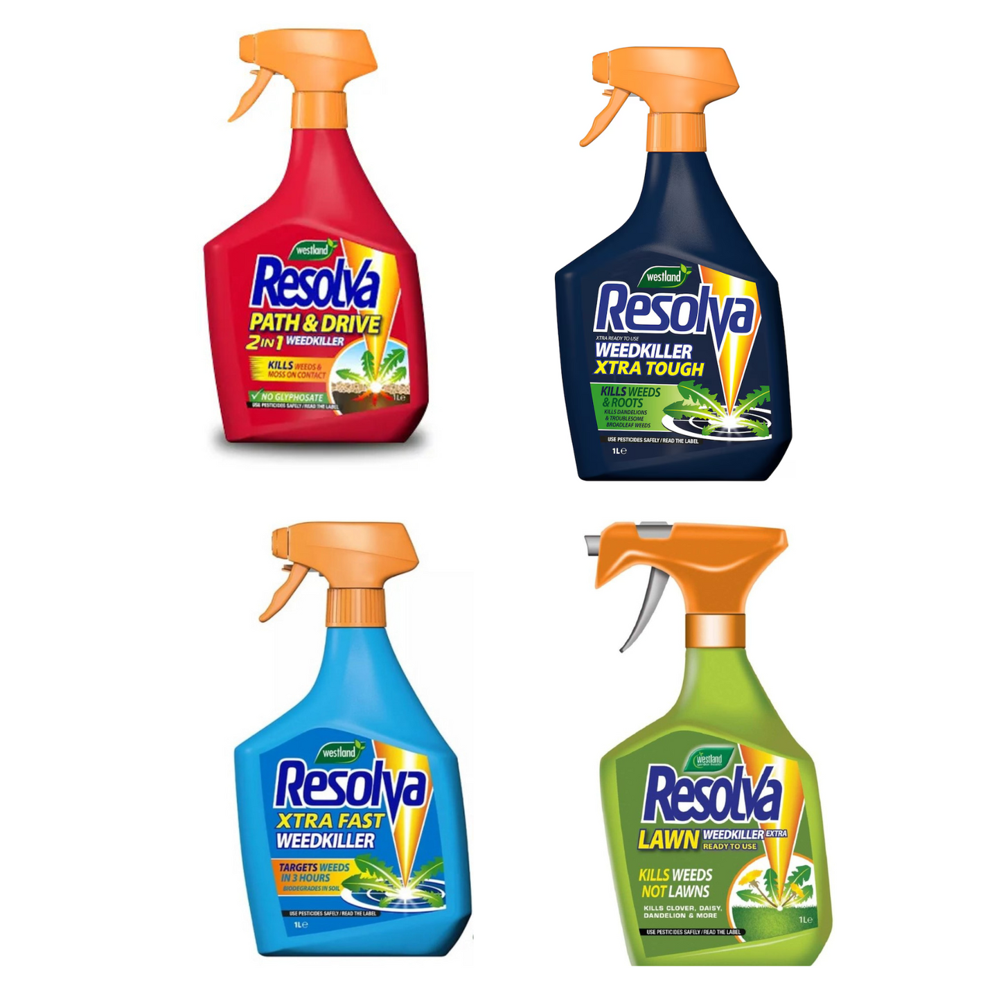 Resolva Lawn Weedkiller Extra Ready to Use 1L Spray | Mix Variety
