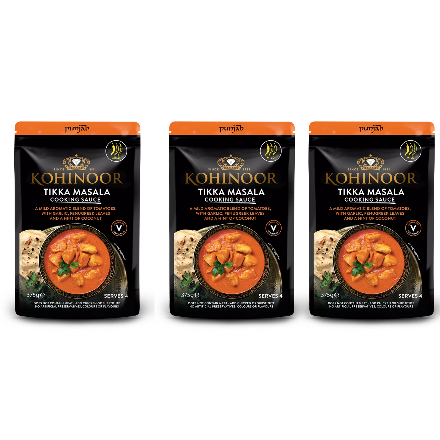 Kohinoor Ready Meals 300-375g x 3 Packs | Cooking Sauces | All Variety