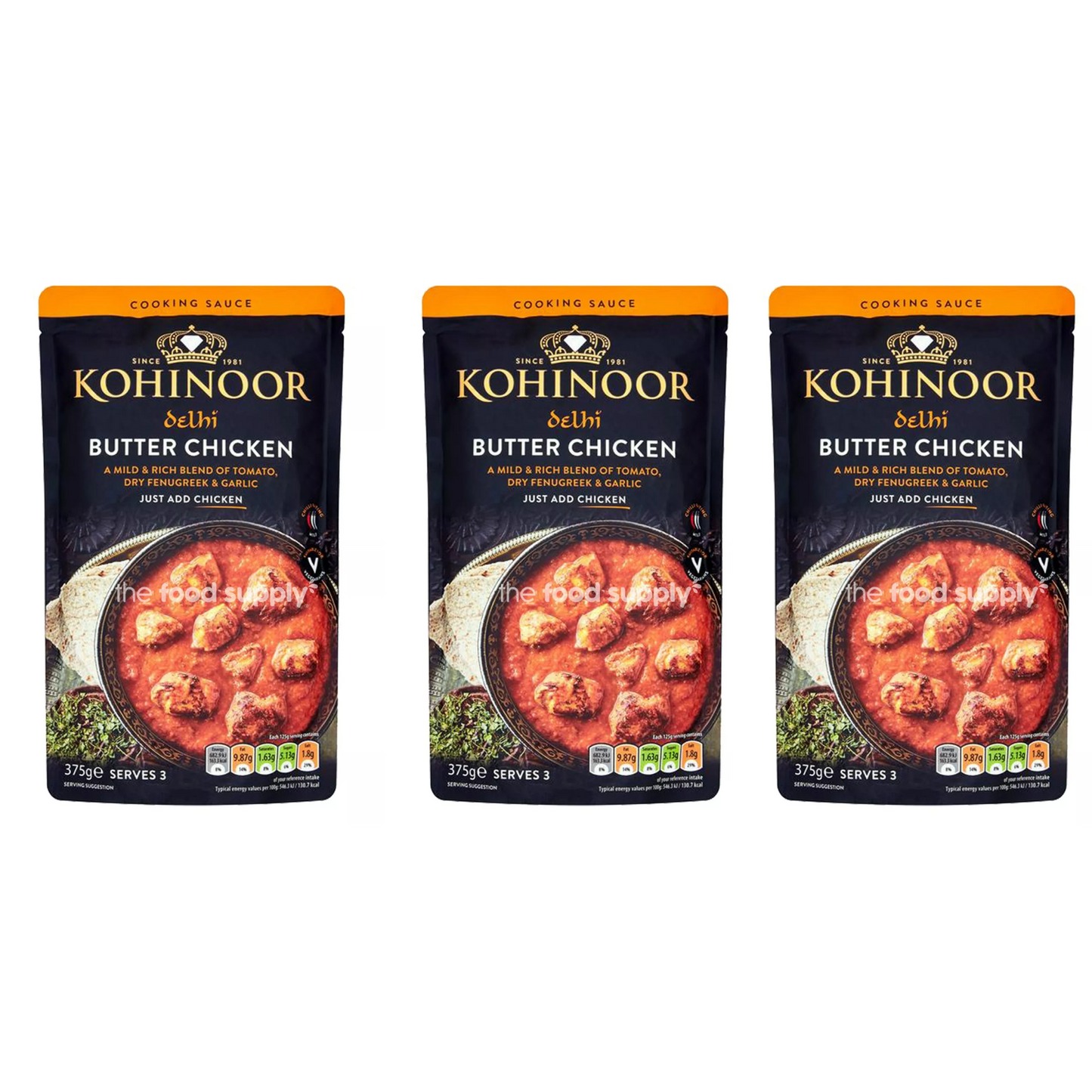 Kohinoor Ready Meals 300-375g x 3 Packs | Cooking Sauces | All Variety