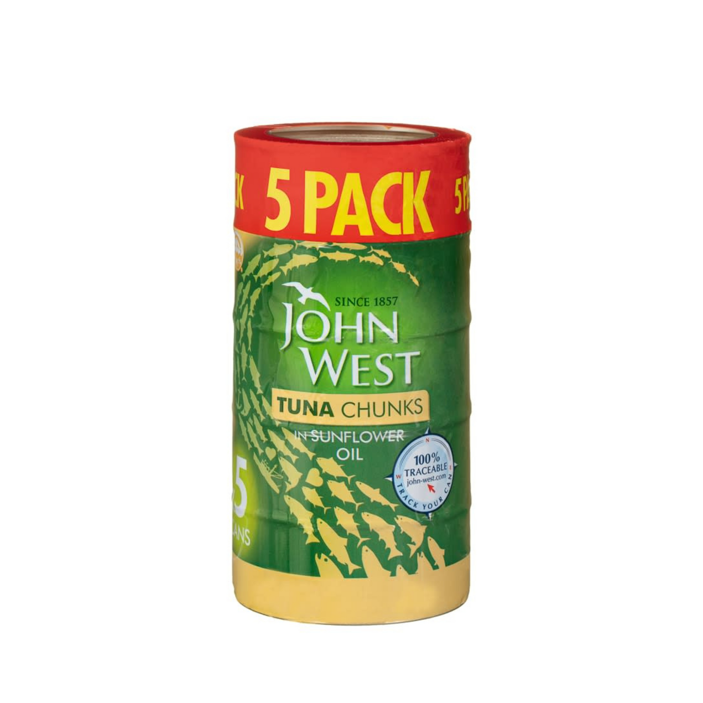 John West Tuna Chunks in Sunflower Oil 132g x 5 Cans