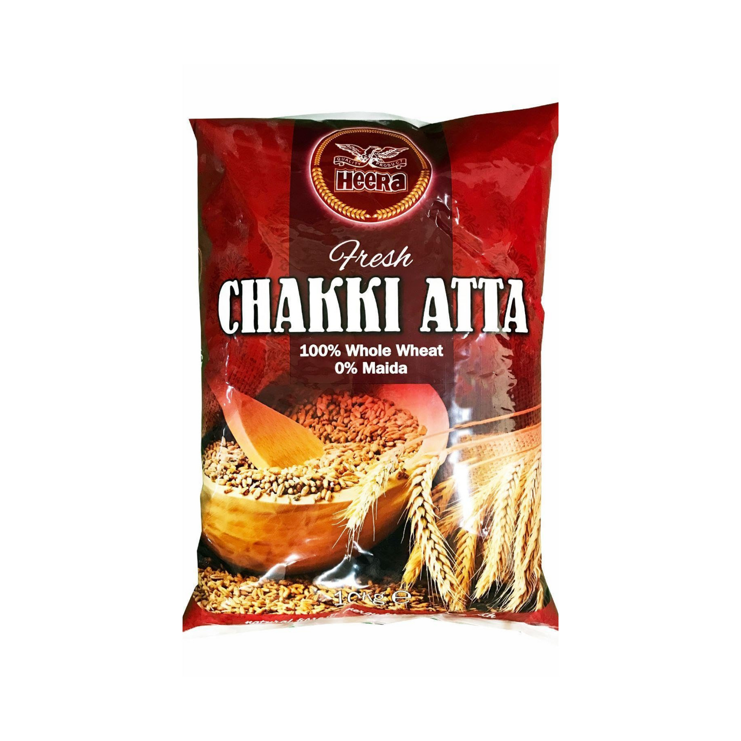 Heera Chakki Atta Whole Wheat Flour Fiber Natural 10KG