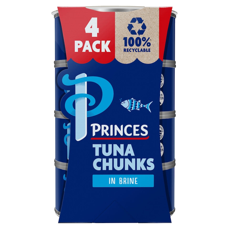 Princes Tuna Chunks In Brine (4 x 145G)