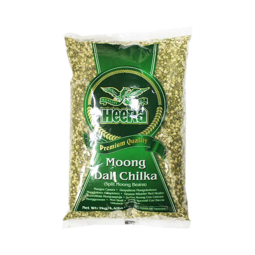 Moong Dall Chilka Split Green Peas 2KG | Heera