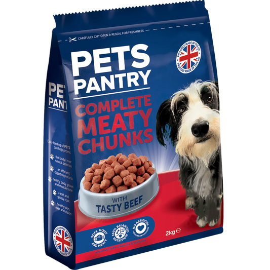 Pets Pantry Hilife Comp Dog Food Meaty Chunks 2kg Beef