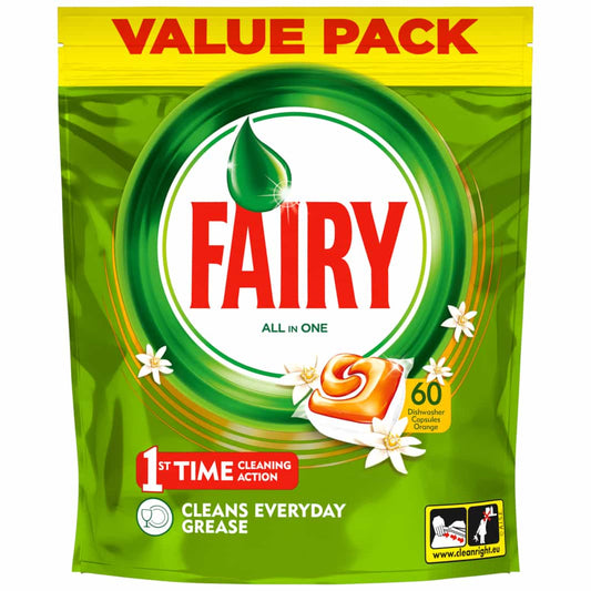 Fairy All In One Dishwasher Capsules x 60 Orange