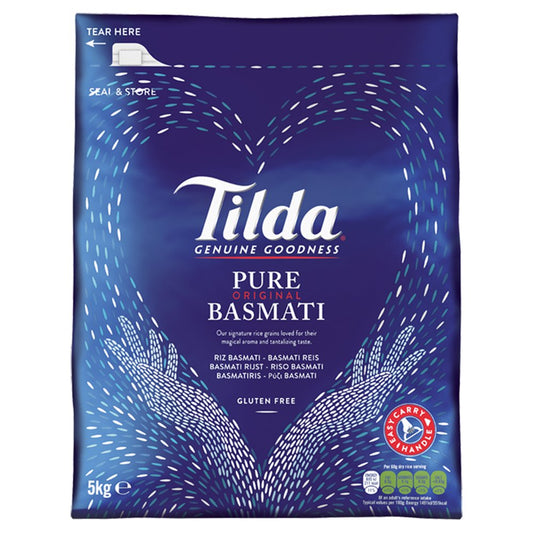 Tilda Pure Basmati Rice 5kg Perfect For All Rice Dishes!