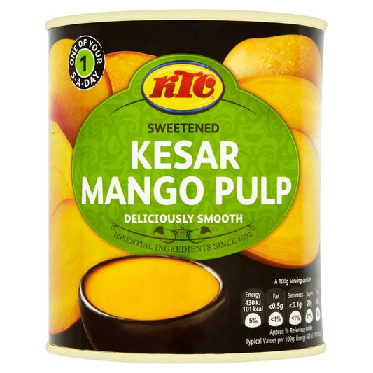 Sweetened Kesar Mango Pulp, 850g | KTC