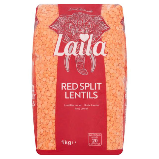 Laila Red Split Lentils 1KG