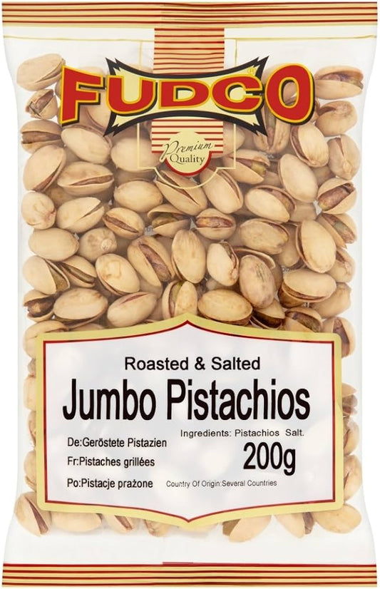 Fudco Pistachio Jumbo Nuts 200g | Roasted & Salted
