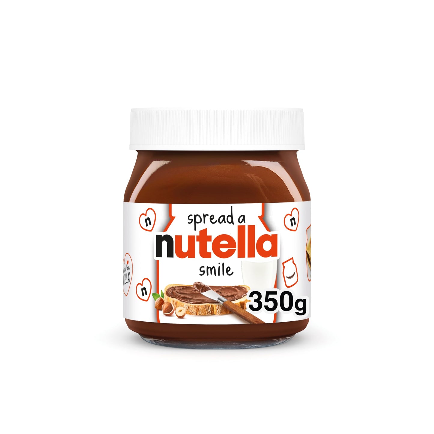Nutella Hazelnut Chocolate Spread Jar for Pancakes ,Pack of 1 x 350g