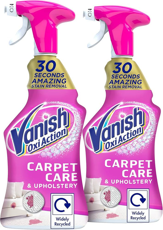 Vanish Oxi-Action Carpet & Upholstery Stain Remover Spray 500ml X 2