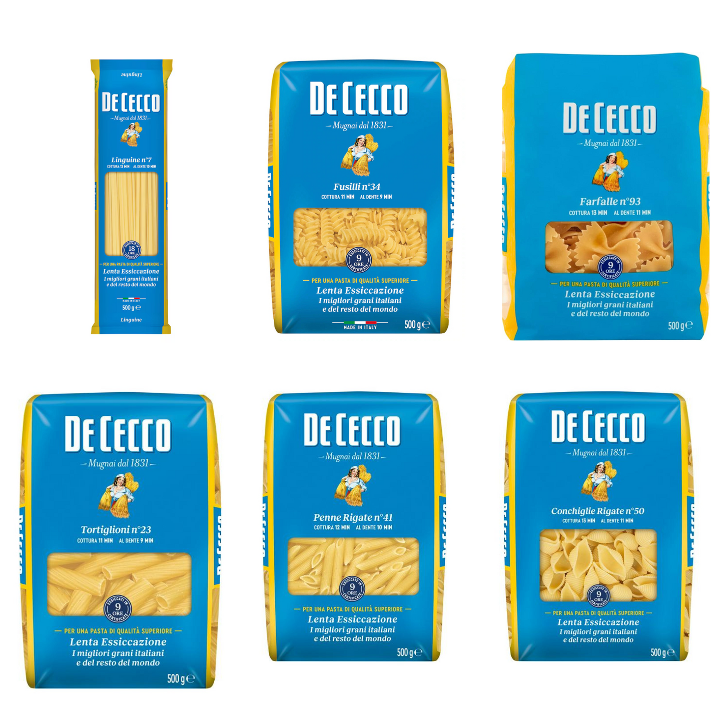 De Cecco Pasta x 500g | Mix Variety Italian Pasta Styles & Types