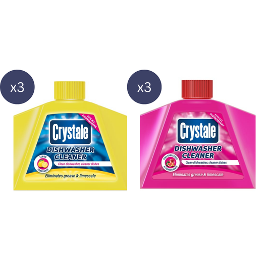 Crystale Total Action Dishwasher Cleaner 250ml, Pack of 3 | Choose Your Scent