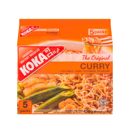 Koka The Original Curry Flavour Oriental Instant Noodles 5 x 85g (425g)