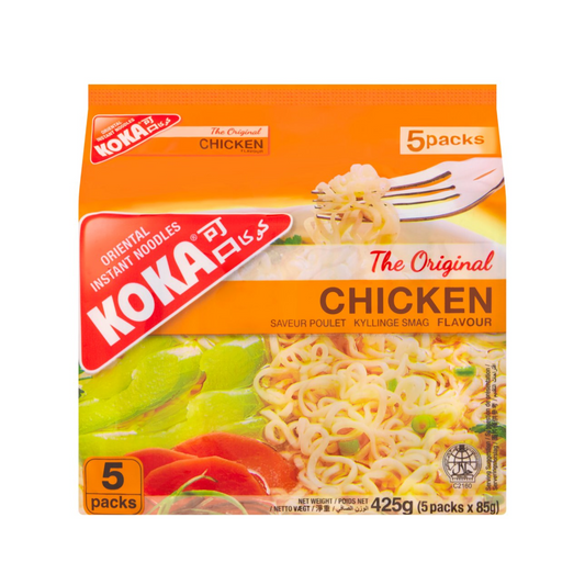 Koka The Original Chicken Flavour Oriental Instant Noodles 5 x 85g (425g)