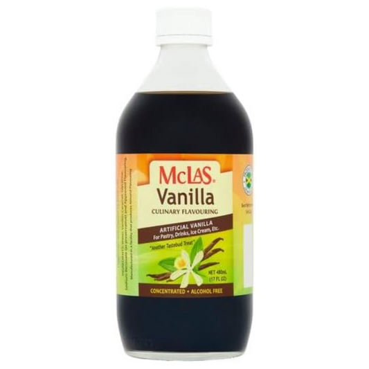 Mclas Vanilla Culinary Flavouring 480ml – Artificial Vanilla Essence