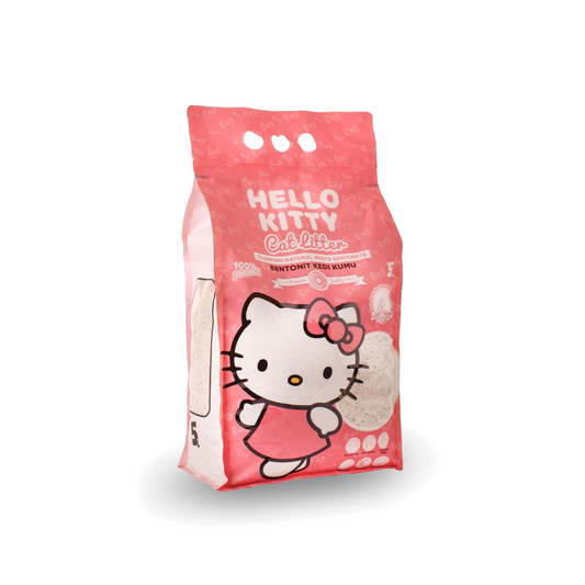 HELLO KITTY Bentonite Baby Powder Cat Litter 5L – Strong Clumping & Odor Control