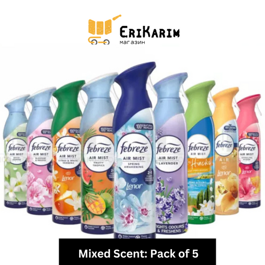 Febreze Air Freshener Odour Mist Sprays Mixed Scent | Pack of 5 x 185ml