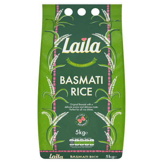 Laila Basmati Rice 5kg Perfect For All Rice Dishes!