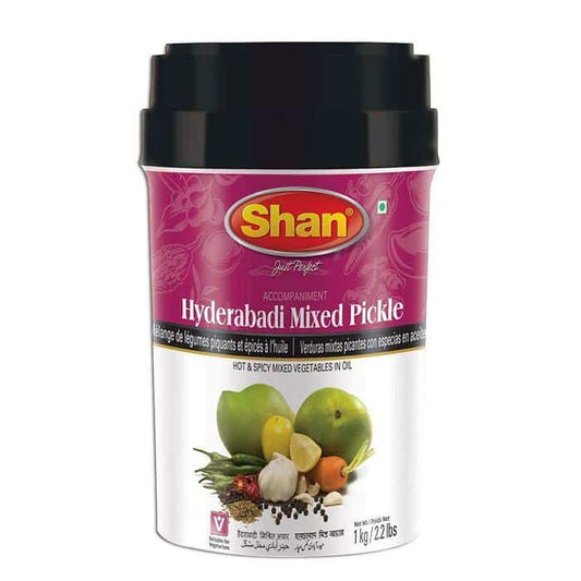 Shan Hyderabadi Pickle (Hot & Spicy Mix Vegetables In Oil) 1KG