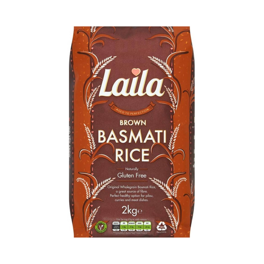 Laila Brown Basmati Rice 2KG