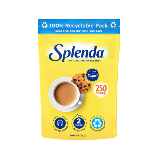 SPLENDA No Calorie Sweetener Granulated NEW STYLE x 125g