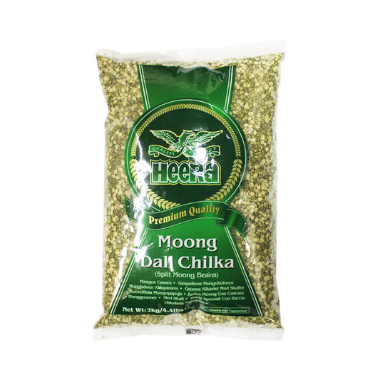 Moong Dall Chilka Split Green Peas 2KG | Heera