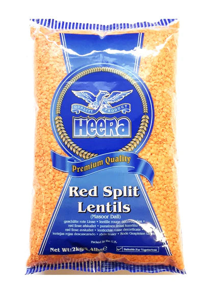 Red Split Lentils 2KG | Heera
