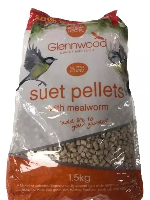Glennwood Suet Pellet With Mealworm 1.5KG